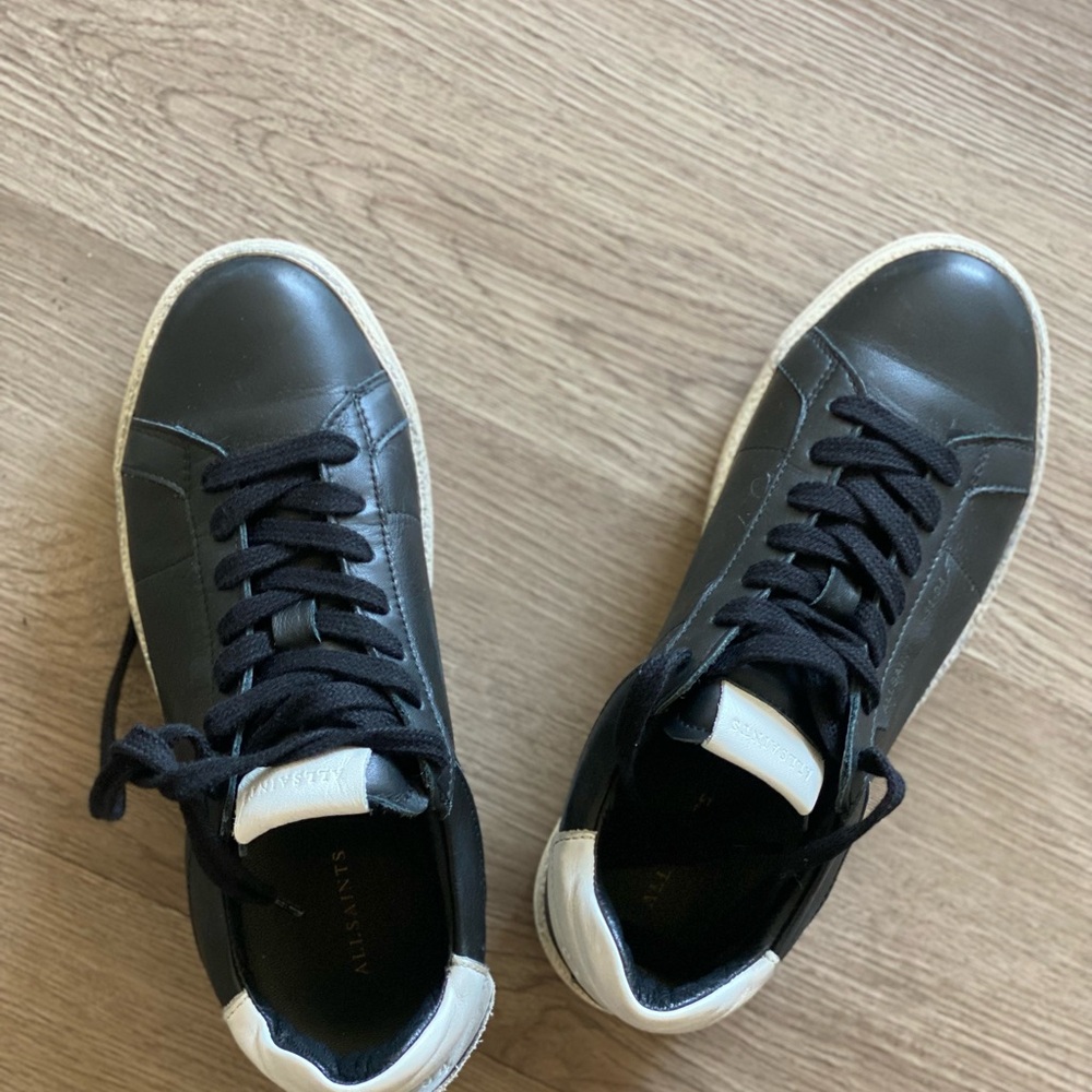 All Saints Black All Leather Sneakers Size 37/US 6.5